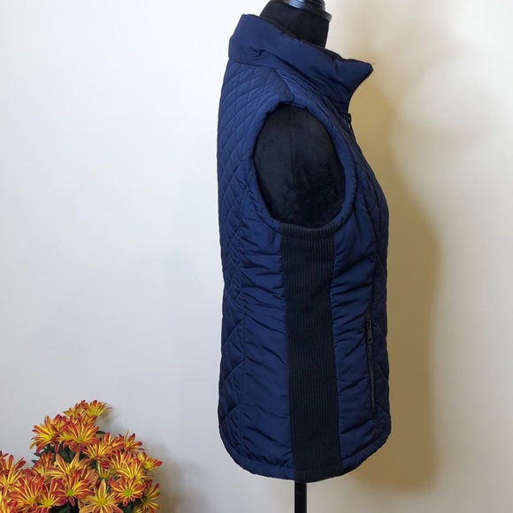 Andrew Marc Quilted Marine/Navy Vest Small - Picture 7 of 8